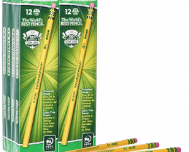 TICONDEROGA Pencils Unsharpened, Graphite #2 HB Soft, 96-Pack Just $9.35!
