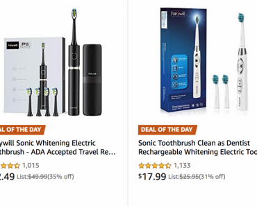 Fairywill Electric Toothbrushes As Low As $17.99 Today Only!