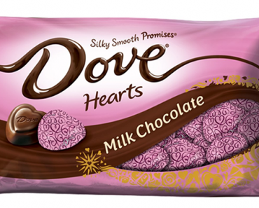 DOVE PROMISES Valentine Milk Chocolate Candy Hearts 8.87-Ounce Bag – Pack of 4 – Just $10.13!