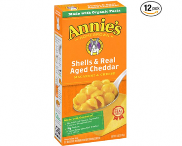 Annie’s Macaroni and Cheese, Shells & Aged Cheddar Mac and Cheese, 6 oz Box (Pack of 12) – Just $10.10!