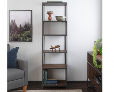 Walker Edison 5-Shelf Storage Bookcase – Just $125.99!
