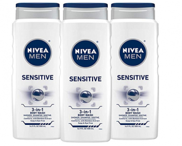 NIVEA Men Sensitive 3-in-1 Body Wash (3 Pack) Only $7.90 Shipped!