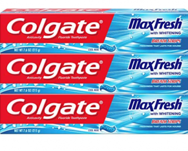 Colgate Max Fresh Toothpaste with Mini Breath Strips (3 Pack) Only $6.16 Shipped!