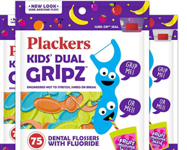 Plackers Kids Dental Floss Picks, 75 Count (Pack of 4) Only $5.31 Shipped!