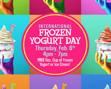FREE Frozen Yogurt at Yogurtland February 6th from 4-7pm!