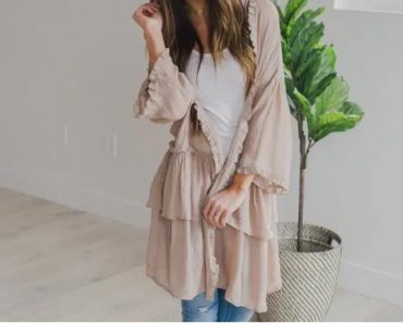 Spring Ruffle Kimono – Only $22.99!