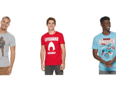 Men’s Licensed Graphic T-Shirts – Just $5.25! Kohl’s 30% Off! Earn Kohl’s Cash! Spend Kohl’s Cash! Stack Codes! FREE Shipping!