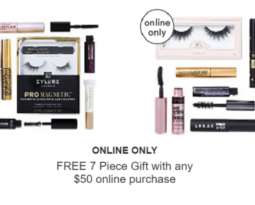 ULTA: It’s National LASH Day! Get a 7-Piece Set for FREE with any $50 Purchase! Plus, Benefit Mascara 50% off! Today Only!