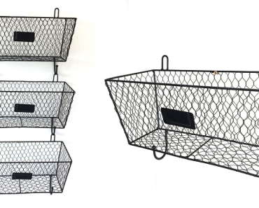 Farmhouse Metal Storage Bin Baskets 3 Pack Only $35.38! (Reg $70.76)