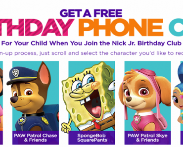 FREE Nick Jr. Characters Call on Your Kids Birthday!