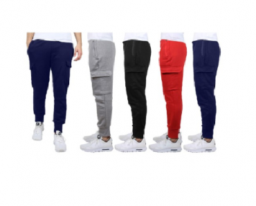 Men’s Heavyweight Cargo Fleece Jogger Sweatpants (2 Pack) Only $21.99 Shipped That’s Only $10.99 Each!