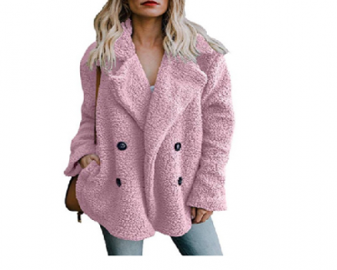 Women’s Plush Peacoat Only $24.99 Shipped! 4 Colors to Choose From!