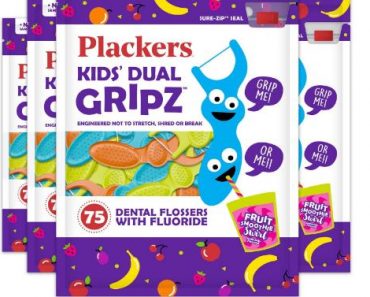 Plackers Kids Dental Floss Picks, 75 Count (Pack of 4) – Only $5.31!