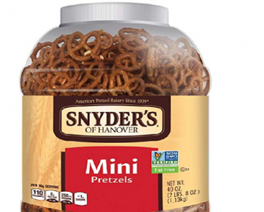 Snyder’s of Hanover Mini Pretzels, 40 Ounce Large Canister Only $4.71 Shipped!