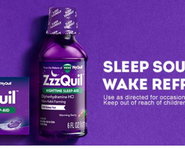 ZzzQuil Nighttime Sleep Aid Liquid 2-pack Only $9.49!
