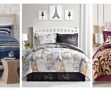 8 Piece Reversible Comforter Sets Only $36.99! ALL Sizes from Twin to King!