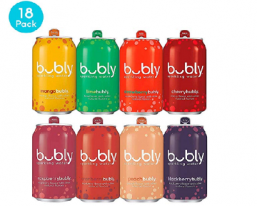 bubly Sparkling Water 12 Fluid Ounces Cans, (Pack of 18) Only $5.61 Shipped!