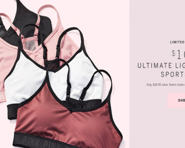 $10 Pink Ultimate Lightly Lined Sports Bra!