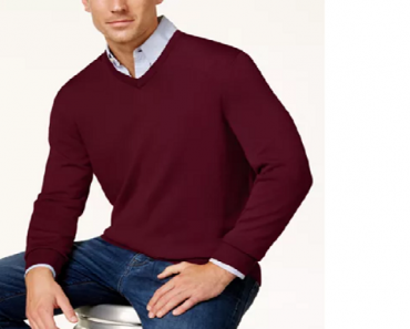 Club Room Men’s Solid V-Neck Merino Wool Blend Sweater Only $12.50! (Reg. $25) 10 Colors Available!