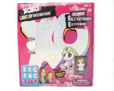 Tic Tac Toy XOXO Light Up White Unicorn Hugs & Glitter Friends Only $5.97!! (Reg. $30)