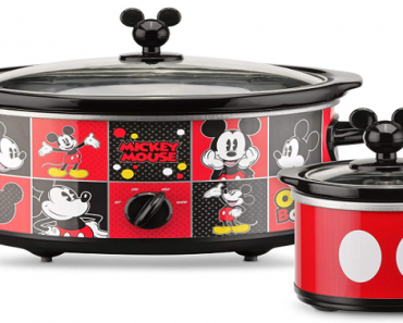 Mickey Mouse Oval 5-Quart Slow Cooker AND bonus 20 oz Dipper Only $31.99 Shipped! (Reg. $45)