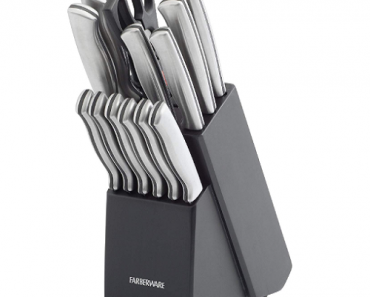15-piece Farberware Stainless Steel Knife Block Set Only $31.99 Shipped w/ clipped coupon!
