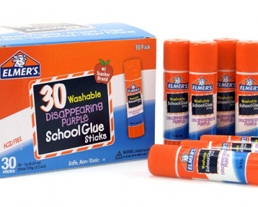 Elmer’s Washable Disappearing Purple School Glue 30 Pack Only $8.99! (Reg. $15)