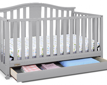 Graco Solano Pebble Gray 4 in 1 Convertible Crib with Drawer Only $159.99 Shipped!
