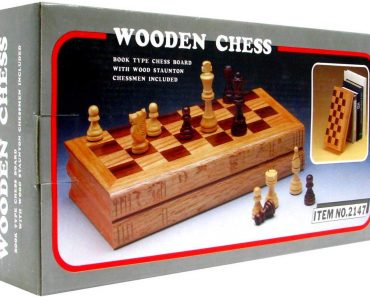 Hey! Play! Wooden Book-Style Chess Board – Only $14.89!