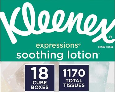 Kleenex Expressions Soothing Lotion Facial Tissues, 18 Cube Boxes Only $19.73!