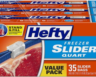 Hefty Slider Freezer Bags, Quart Size, 105 Count – Only $12.99!