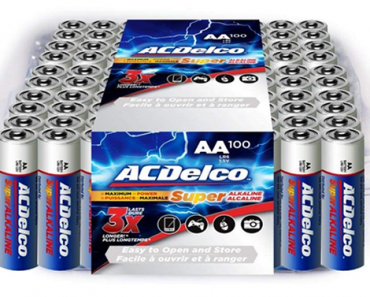 ACDelco AA Batteries, Alkaline Battery, Bulk Pack, 100 Count – Just $22.29!