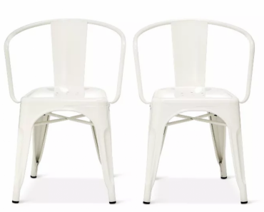 Set of 2 Carlisle Metal Dining Chair White Just $59.40! (Reg. $109.99)