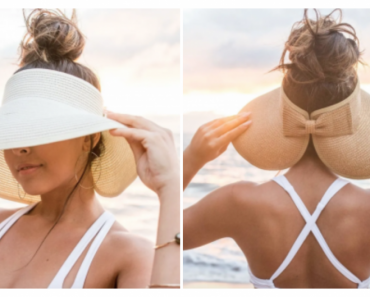 Foldable Wide Brim Bow Visor Just $9.99! Perfect For Spring Break & Summer Vacations!