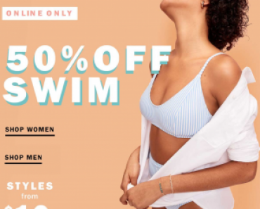 Old Navy: 50% Off Swimwear Online Only! Plus, An Extra 10% Off & 1,000’s Of Styles $19 & Under!