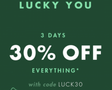 Stila Cosmetics: 30% Off Everything Today Only! Happy St. Patricks Day!