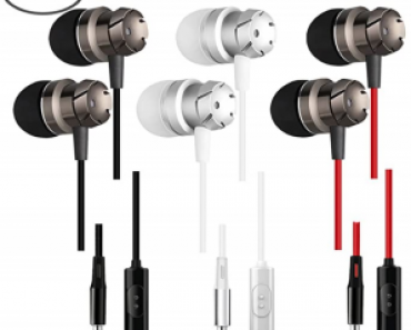 3-Pack Earbud Headphones with Remote & Microphone Just $10.99!