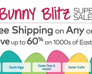 Oriental Trading: Bunny Blitz Super Sale! FREE Shipping on ANY Order Just In Time For Easter!