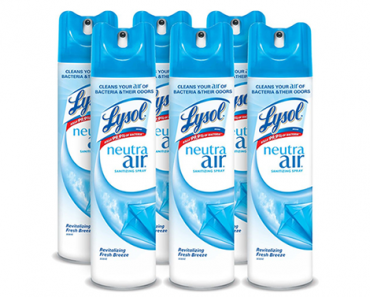 Lysol Neutra Air Sanitizing Spray, Fresh Breeze, 60oz – 6 Pack – Just $21.40!