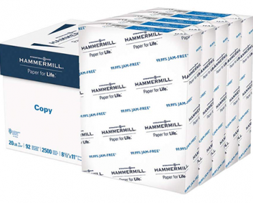 Hammermill 20lb Copy Paper, 8.5 x 11, 5 Ream Case – Just $24.99!