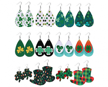 St Patrick’s Day Leather Teardrop Earrings – 16 Pairs – Just $10.43!