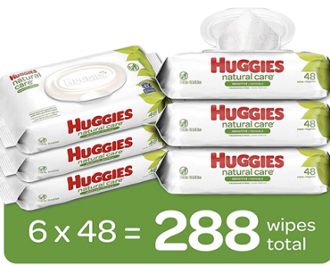 HUGGIES Natural Care Baby Wipes, 6 Packs, 288 Total Wipes – Just $9.48!