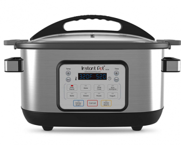 Instant Pot Aura 9-in-1 Multicooker, Slow Cooker, Rice Cooker, Steamer, Saute, Yogurt Maker, Stew, Bake, and Warmer, 6 Quart, 10 One-Touch Programs – Just $59.99!
