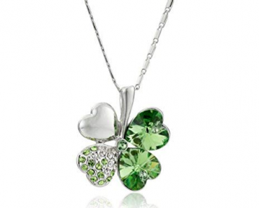 Four Leaf Clover Necklace with Swarovski Crystals – Just $20.95!