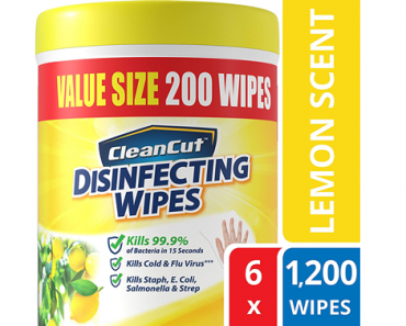 Disinfecting Wipes – Lemon Scent, 200 Wet Wipes – Pack of 6, 1200 Total Wipes – Just $38.94!
