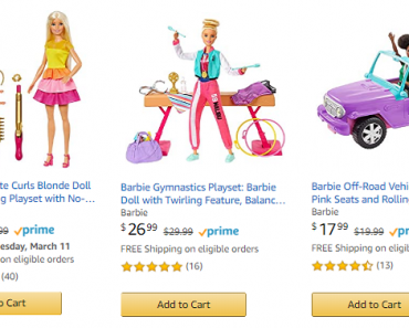 Amazon: Buy 2 Get 1 FREE on Select Barbie, Fisher-Price & Hot Wheel Toys!
