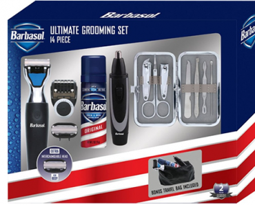 Barbasol Rechargeable Power Single Blade Wet/Dry Electric Shaver Grooming Kit – Just $29.99!