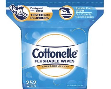 Cottonelle FreshCare Flushable Wipes for Adults, 252 Wet Wipes per Pack – Only $8.85!