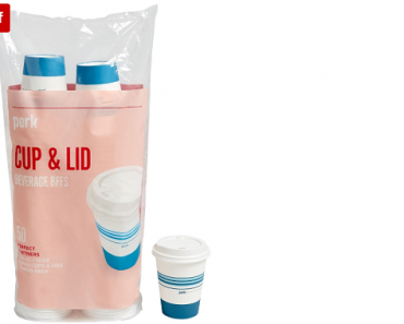 Perk Paper Cup & Lid Combo, 12 Oz., (50/Pack) Only $5.00 Shipped!