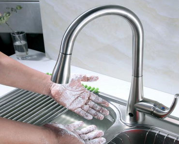 Single-Handle Pull-Down Sprayer Kitchen Faucet with Motion Sensor Only $99.00! (Reg $229)